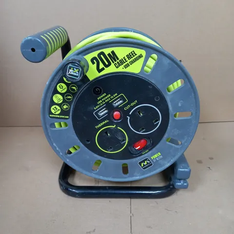 POWER AT WORK 20M CABLE REEL 