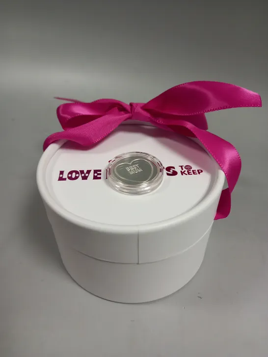 BOXED SWIZZELS LOVE HEARTS LIMITED EDITION SILVER LOVE HEART 