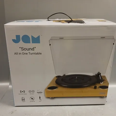 BOXED JAM SOUND ALL IN ONE TURNTABLE 