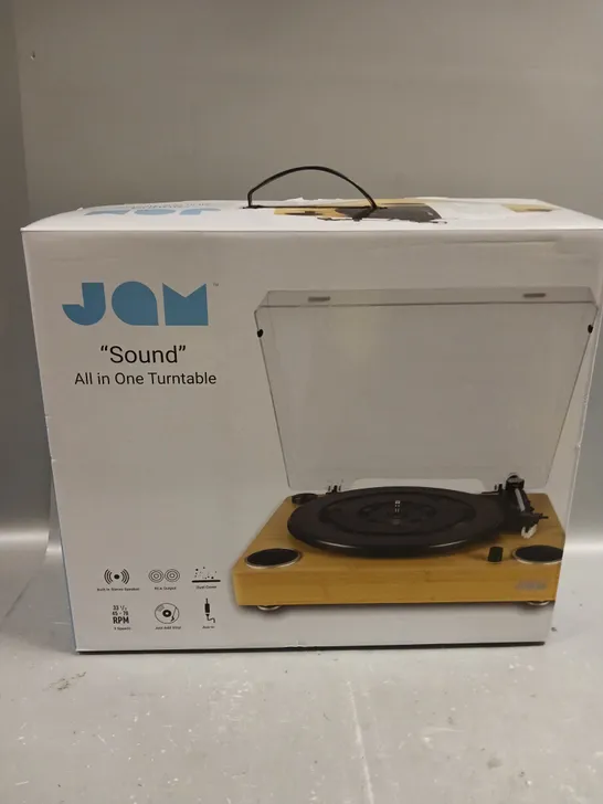 BOXED JAM SOUND ALL IN ONE TURNTABLE 