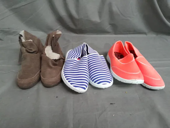 APPROXIMATELY 10 PAIRS OF ASSORTED WOMEN SHOES IN VARIOUS STYLES AND SIZES 