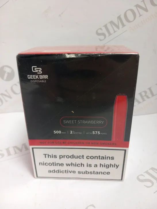 BOXED AND SEALED GEEK BAR DISPOSABLE SWEET STRAWBERRY 20MG