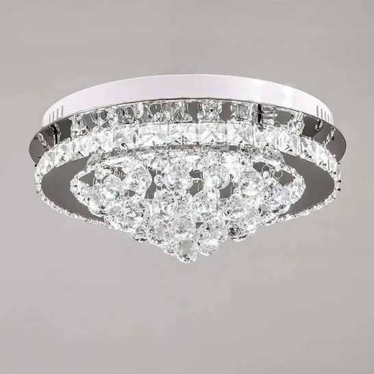 BOXED HURT LED FLUSH MOUNT CEILING LAMP CHROME