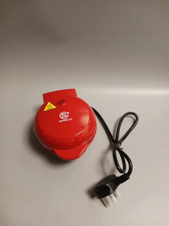BOXED SUPERLEX MINI WAFFLE MAKER IN RED