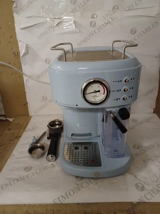 SWAN RETRO BLUE ESPRESSO COFFEE MACHINE