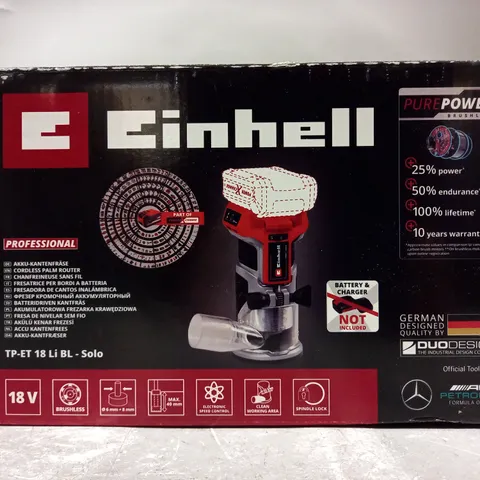 BOXED EINHELL CORDLESS PALM ROUTER