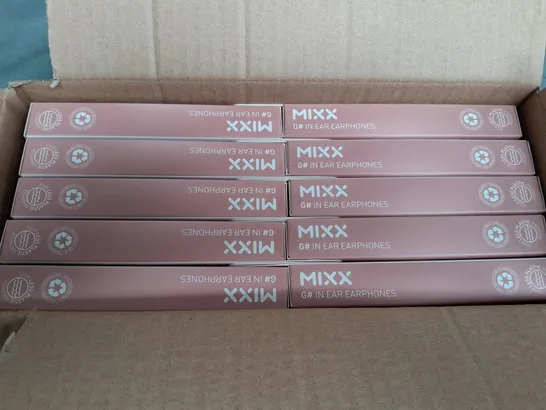 10 x BRAND NEW BOXED AND SEALED MIXX G# IN EAR EARPHONES 