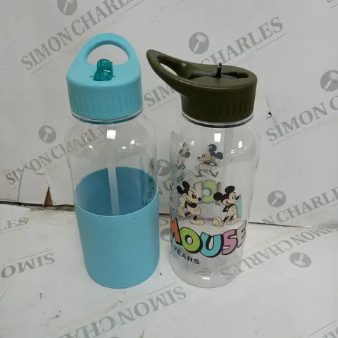 COTTON ON 2 LARGE WATER BOTTLES INCLUDING BLUE AND DISNEY THEMED