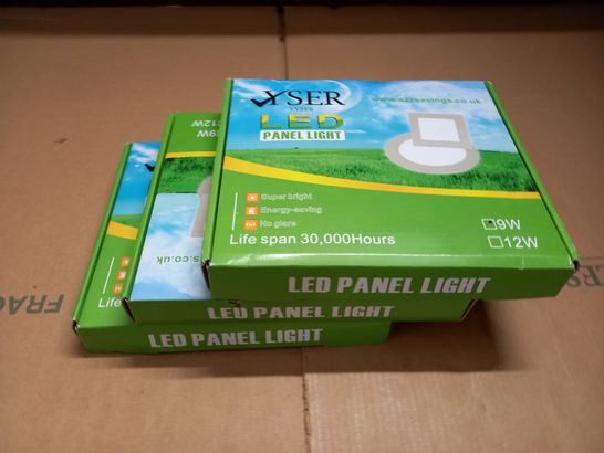 LOT OF 3 9W LED LIGHT PANELS