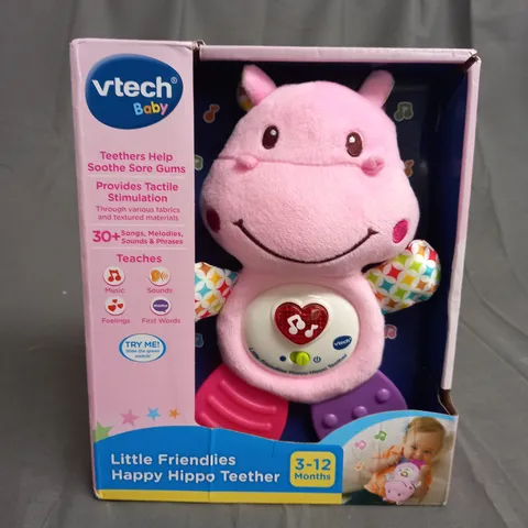 VTECH BABY LITTLE FRIENDLIES HAPPY HIPPO TEETHER AGES 3-12 MONTHS