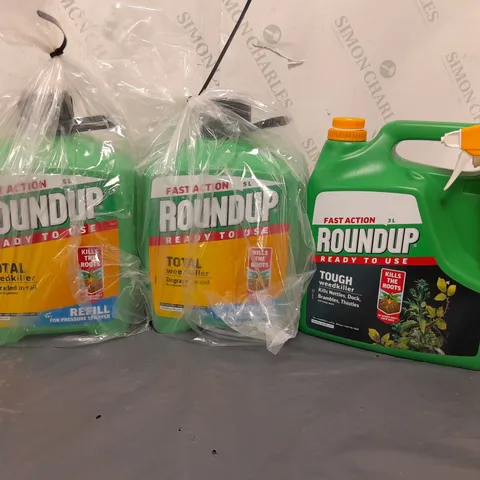 3 PRODUCTS TO INCLUDE ROUNDUP TOTAL WEED KILLER 5-LITRE, ROUNDUP TOUGH WEED KILLER 3-LITRE 