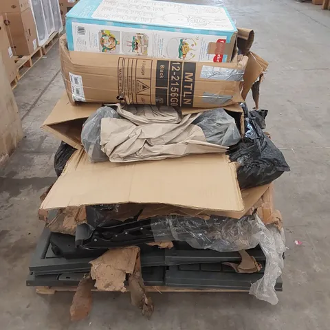 PALLET OF ASSORTED HOUSEHOLD ITEMS AND BOXED FURNITURE 