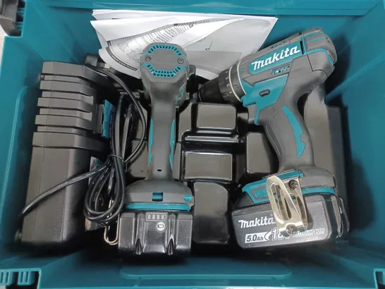 MAKITA 18V LXT COMBI DRILL & IMPACT DRIVER SET RRP £379.99