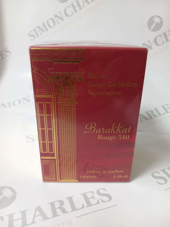 BOXED AND SEALED MAISON EXTRAIT DE PARFUM BARAKKAT ROUGE 540 EXTRAIT DE PARFUM 100ML