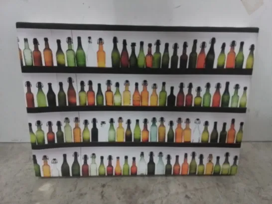 COLOURFUL BOTTLES KITCHEN - WRAPPED CANVAS