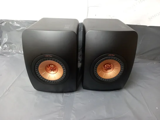 BOXED KEF LS50 META CARBON BLACK BOOKSHELF SPEAKERS 