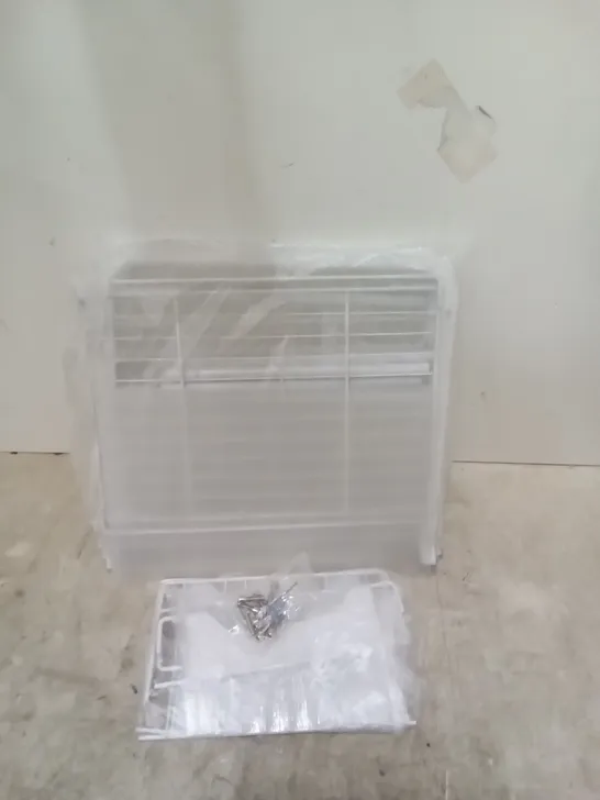 BOXED WHITE FLATPACK STORAGE CAGE