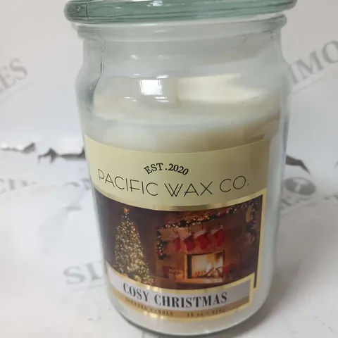 PALLET OF APPROXIMATELY 55 BOXES OF 6 BRAND NEW PACIFIC WAX CO COSY CHRISTMAS SCENTED CANDLES 510G