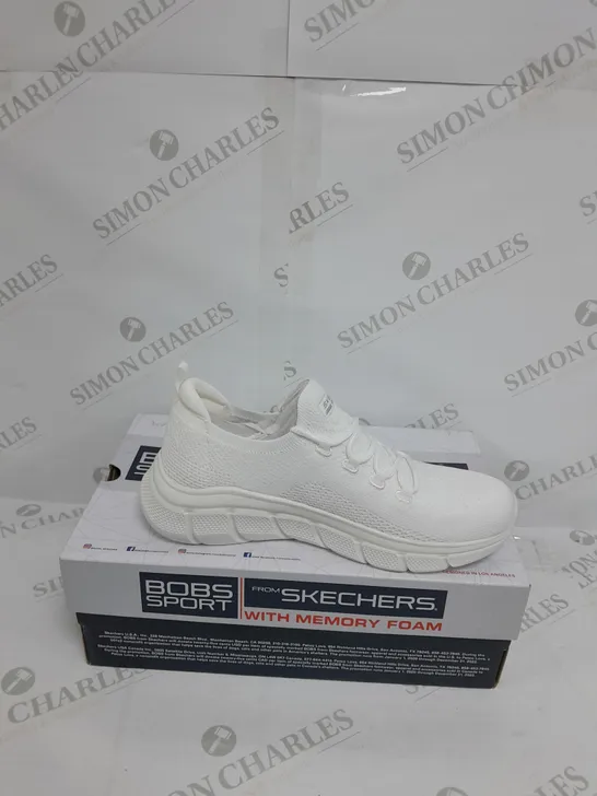 BOBS SPORT BY SKETCHERS WHITE TRAINERS SIZE 5 