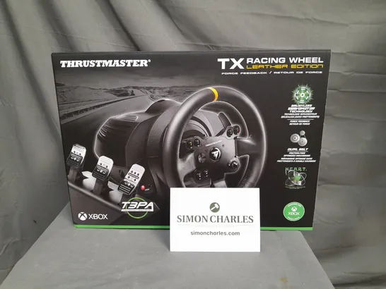 BOXED THRUSTMASTER TX LEATHER EDITION RACING WHEEL FOR XBOX