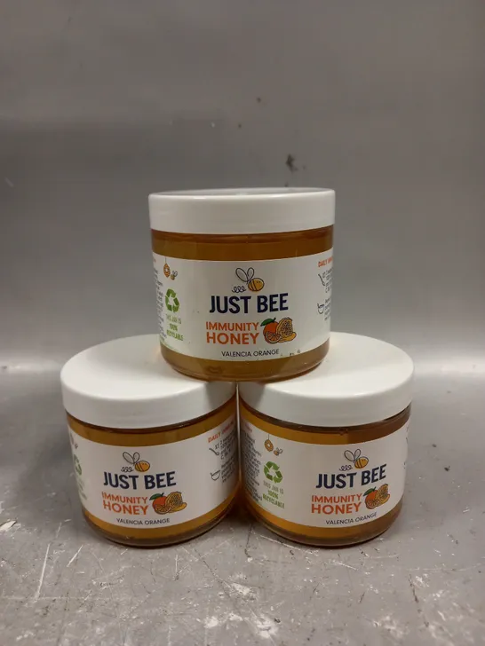 3 X JUST BEE IMMUNITY HONEY - VALENCIA ORANGE - 3 X 260G