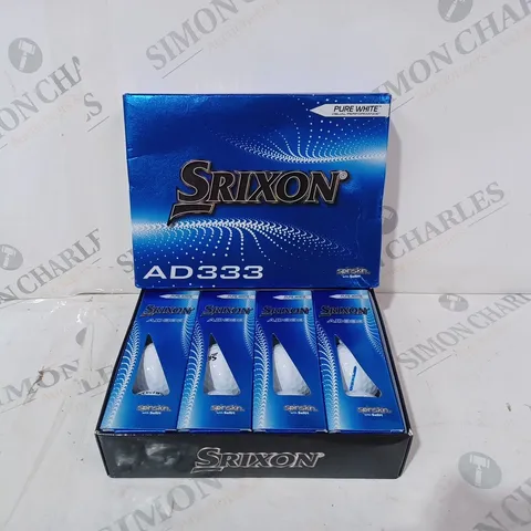 BOXED SRIXON AD333 PURE WHITE GOLF BALL SET