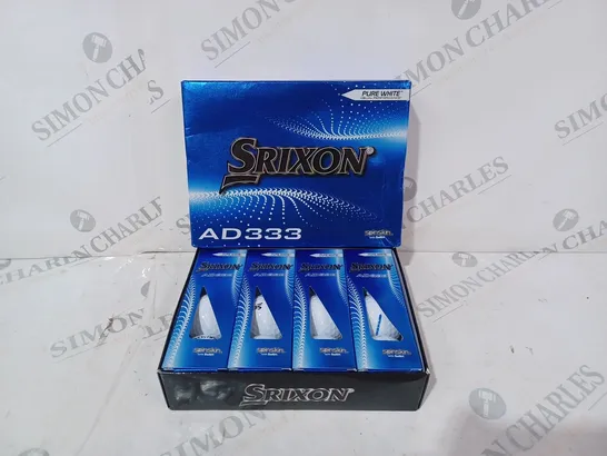 BOXED SRIXON AD333 PURE WHITE GOLF BALL SET