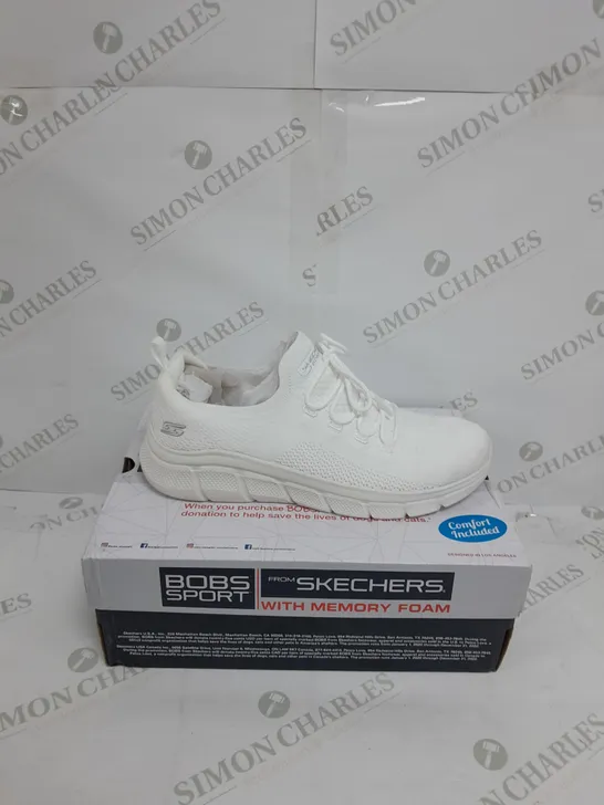 BOBS SPORT BY SKETCHERS WHITE TRAINERS SIZE 8