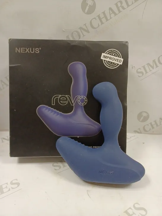 BOXED NEXUS REVO RECHARGABLE ROTATING PROSTATE BLUE MASSAGER 