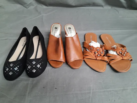 APPROXIMATELY 15 PAIRS OF LADIES SHOES. ASSORTED SIZES, COLOURS AND STYLES