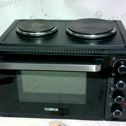 TOWER T14044 MINI OVEN WITH DUAL HOT PLATES