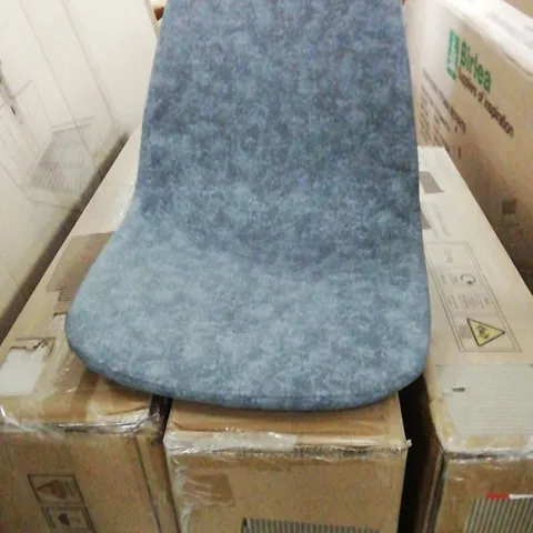 UPHOLSTERED GREY SWIRL DINING CHAIRS - NO LEGS (3 CHAIRS) 