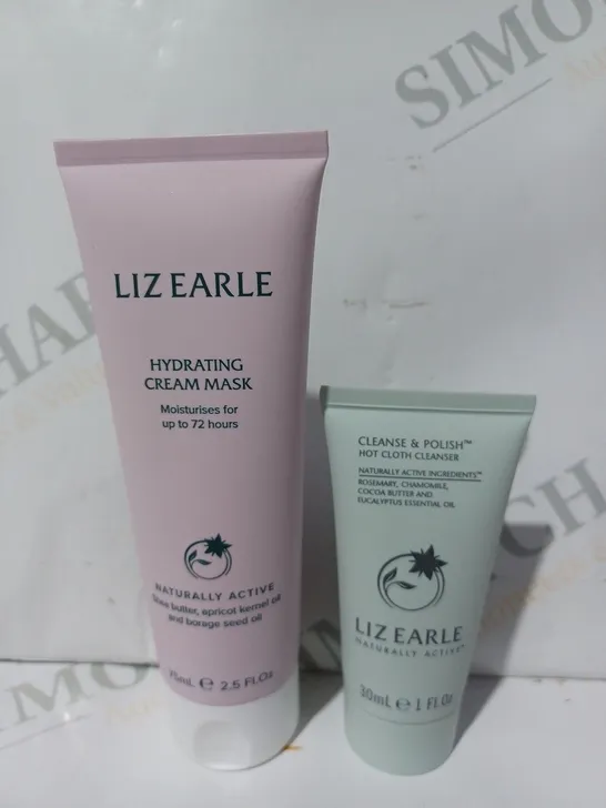 LIZ EARLE HYDRATING CREAM MASK, AND CLEANSE & POLISH HOT CLOTH CLEANSER SET