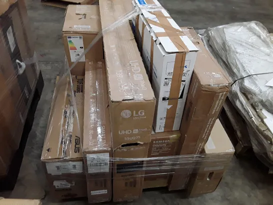 PALLET OF APPROXIMATELY 11 ASSORTED BOXED TV SCREENS & MONITORS 