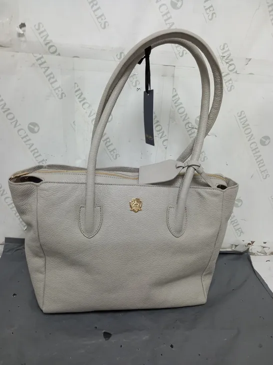 PAUL CASTELLOE GRAY FAUX LEATHER BAG 