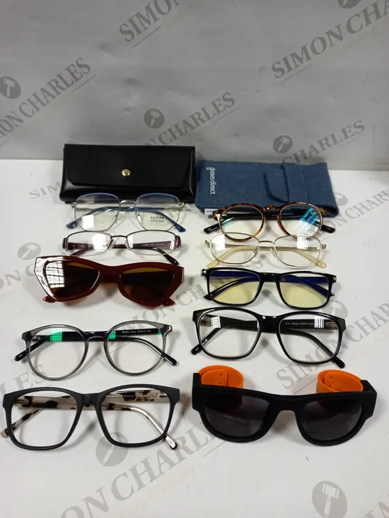 BOX OF 10 ASSORTED EYE & SUNGLASSES IN VARIOUS STYLES	