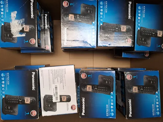 BOX OF APPROXIMATELY 20 X PANASONIC KX-TGC220 DIGITAL CORDLESS ANSWERING SYSTEM - COLLECTION ONLY