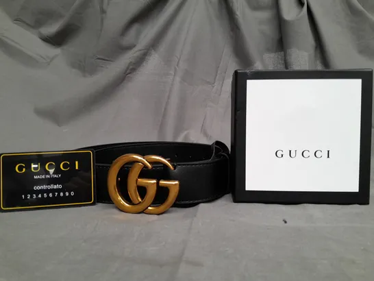 BOXED GUCCI BLACK BELT 