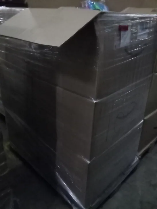 PALLET OF 6 BOXES CONTAINING ASSORTED ITEMS INCLUDING BIRTHDAY DECORATIONS, USB DESK FAN, HI-VIS VEST, MOUTH GUARD, AIR FRYER LINERS, FROZEN MAGIC SQUEEZE CUP 