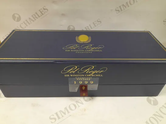 BOXED POL ROGER SIR WINSTON CHURCHILL CHAMPAGNE VINTAGE 1999 75CL BY APPOINTMENT TO H.M. QUEEN ELIZABETH II PURVEYORS OF CHAMPAGNE POL ROGER