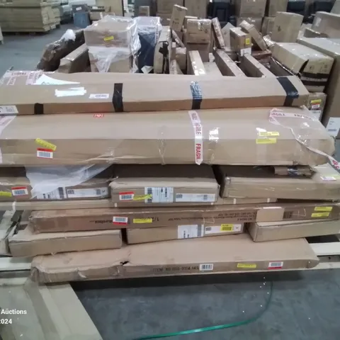 PALLET CONTAINING VARIOUS BOXED FURNITURE PARTS AND OTHER HOUSEHOLD ITEMS ETC.