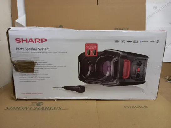 SHARP PARTY SPEAKER SYSTEM WITH MICROPHONE