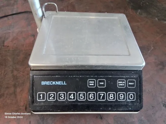 BRECKNELL INDUSTRIAL WEIGHING SCALES (POWERS ON) 