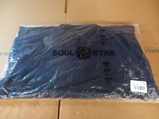 BAGGED SOUL STAR HAF ZIP POLAR FLEECE IN NAVY - L