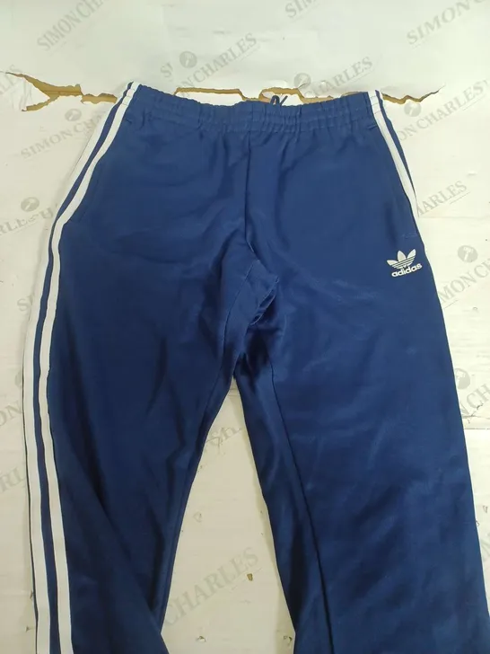 ADIDAS SLIM FIT BLUE TRACKSUIT PANTS - UK M