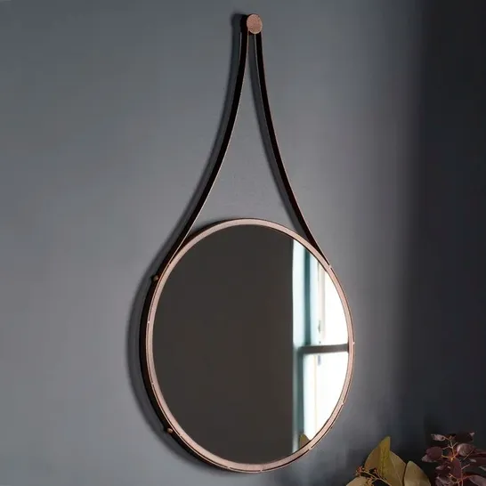 BOXED HENRIQUETA METAL ROUND WALL MIRROR