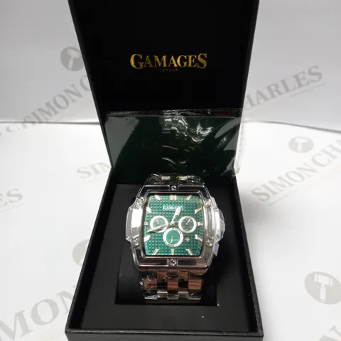 GAMAGES OF LONDON LIMITED EDITION HAND ASSEMBLED MAGNITUDE AUTOMATIC WATCH - STEEL