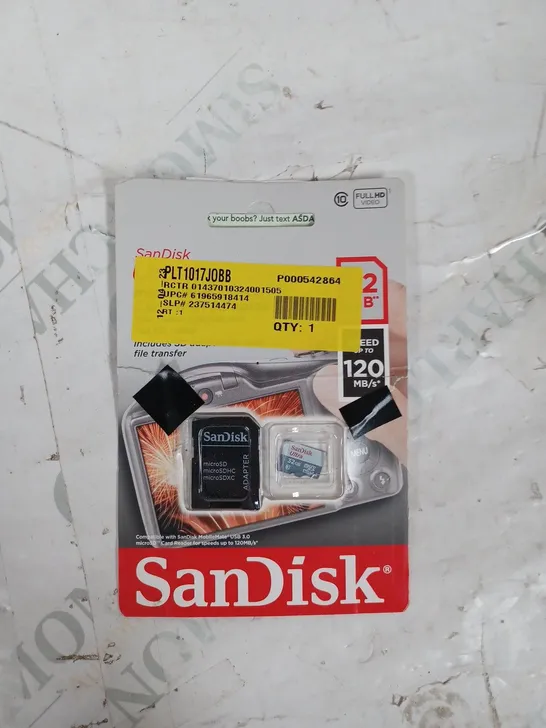 SANDISK UTRA MICRO UHS-1 CARD WITH ADAPTOR 