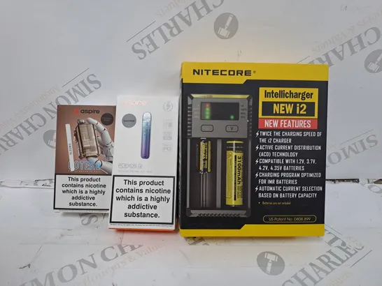 APPROXIMATELY 20 VAPES & E-CIGARETTES TO INCLUDE - ASPIRE FLEXUS - ASPIRE GOTEK X - NITECORE I2 ECT