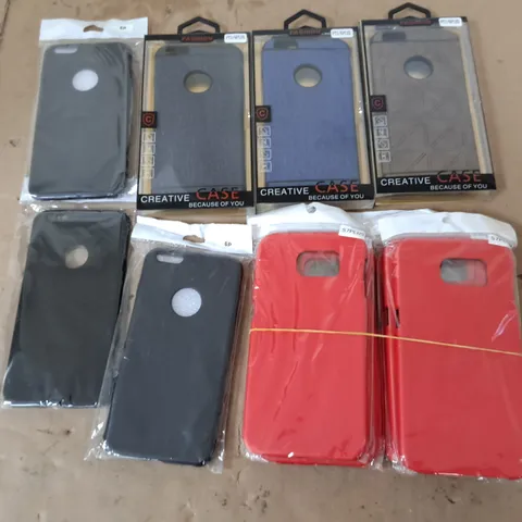 LARGE QUANTITY OF VARIOUS PHONE CASES FOR IPHONE AND SAMSUNG IN VARIOUS COLOURS AND SIZES 